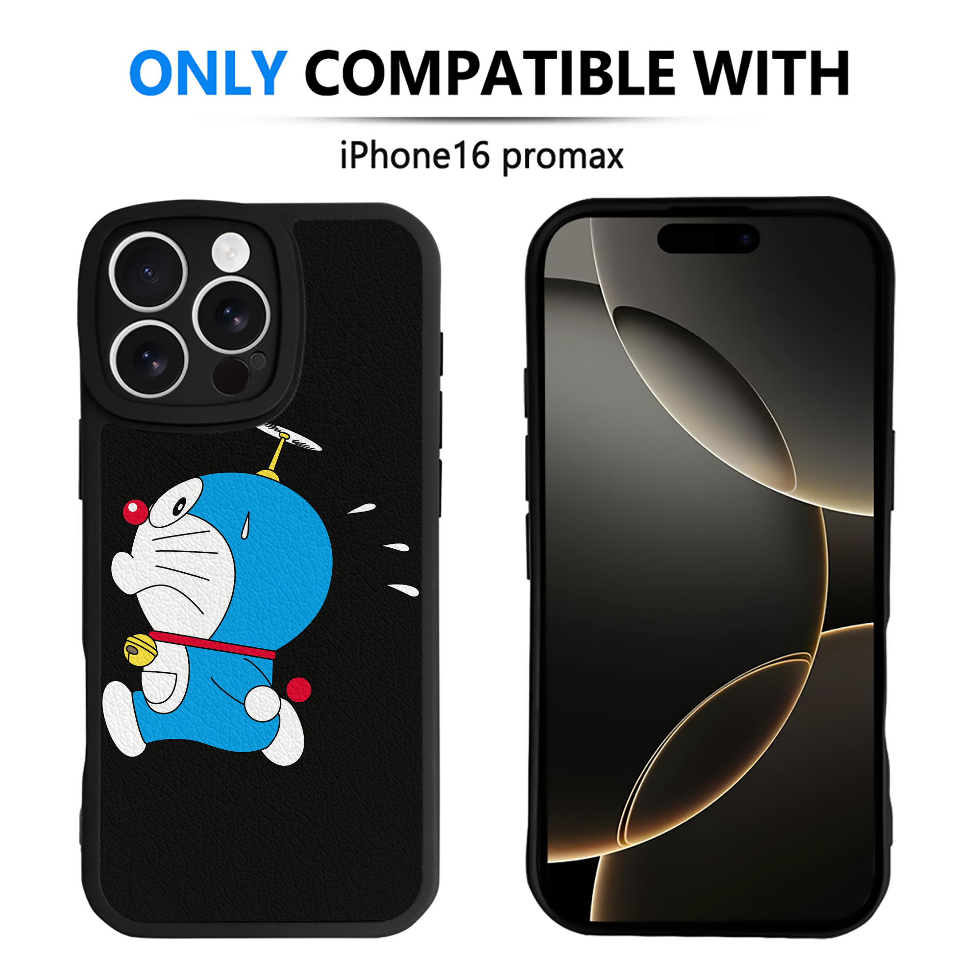 （画像用） ドラえもん Doraemon 【iPhone 16シリーズ対応】シリコンスマホケース（レザー調） 材質：シリコン